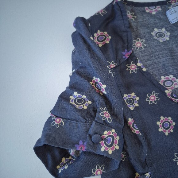 Vintage Zara Bohemian Floral Dress with Belt - Picture 4 of 6
